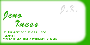 jeno kness business card